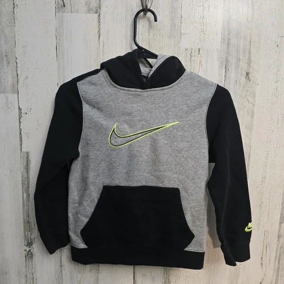 Nike Kids Gray and Black Hoodie Size Small
