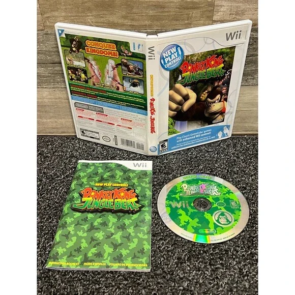 Donkey Kong Jungle Beat (Nintendo Wii, 2009) Complete w/Manual CIB - Tested
