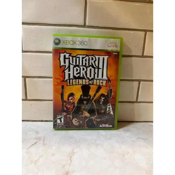 Guitar‎ Hero III 3 Legends of Rock (Xbox 360, 2007) Complete Tested Working