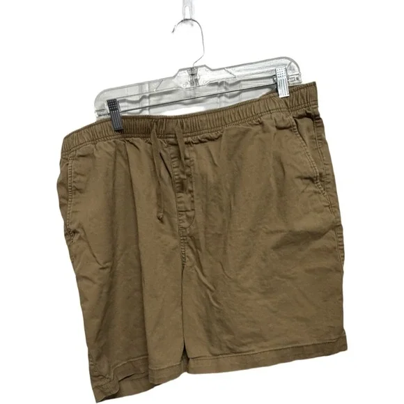 Old Navy Flex Men's Khaki Pull-On Shorts Elastic Waist Drawstring Casual Size XL