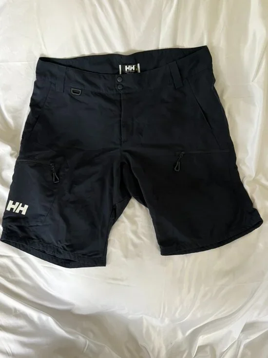 Helly Hansen Men's Outdoor Hiking Cargo Shorts Black Size 36 Stretch Performance