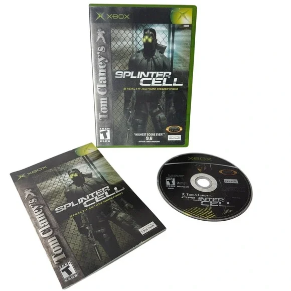 Tom‎ Clancy's Splinter Cell Microsoft Xbox Game Original CIB Stealth Action 2002