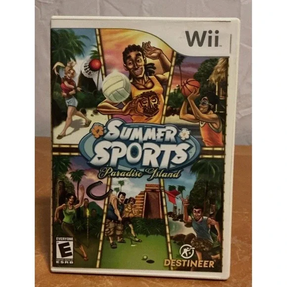 Summer Sports Paradise Island Nintendo Wii Volleyball Miniature Golf Horse Shoes
