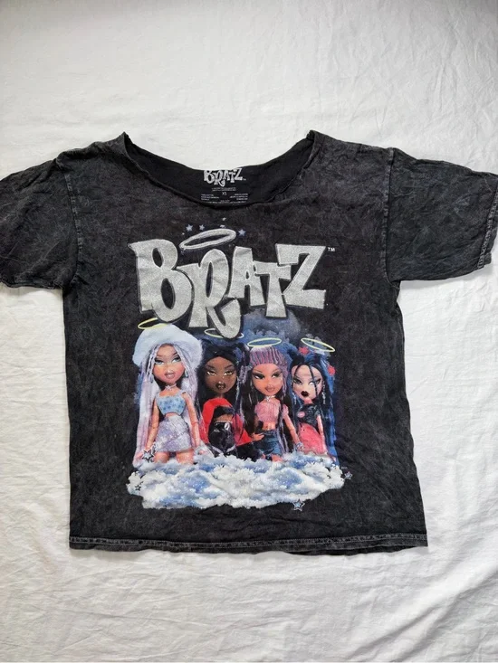 Bratz 20th Anniversary Girls Graphic Tee - Black