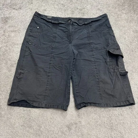Zerres Outdoor Cargo Shorts Mens 48 Normal Faded Black Cotton Casual Camping