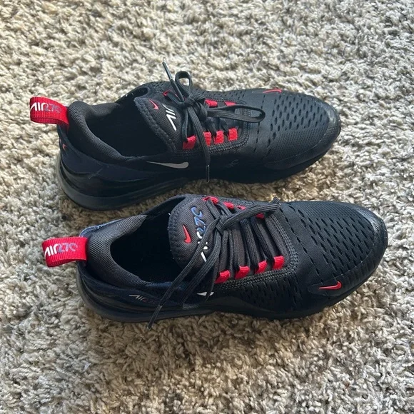 Nike kids Black and Red Air Athletic Shoes