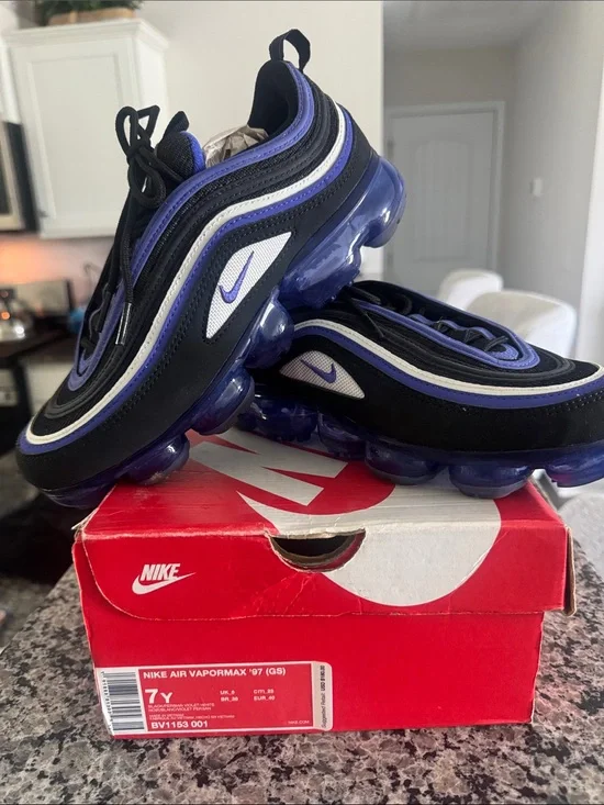 Nike Kids Black & Purple VaporMax 97 Sneakers