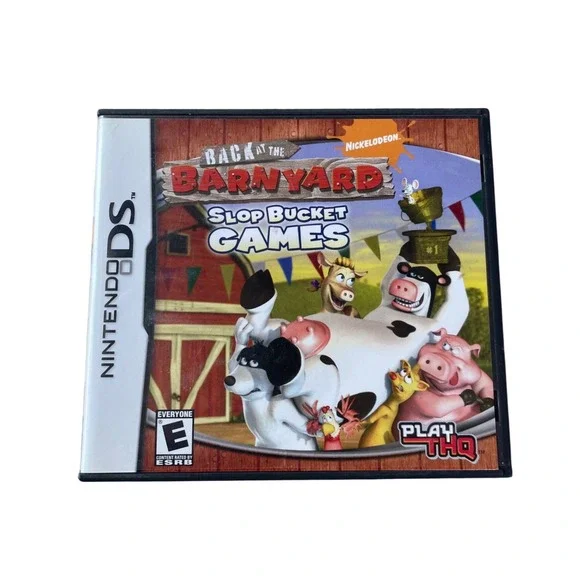 Back at the Barnyard Slop Bucket Games Nintendo DS Nickelodeon THQ CIB 2008