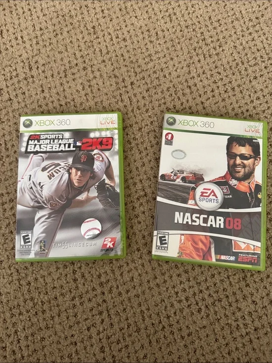Microsoft Xbox 360 Sports Game Pair - Green Cases