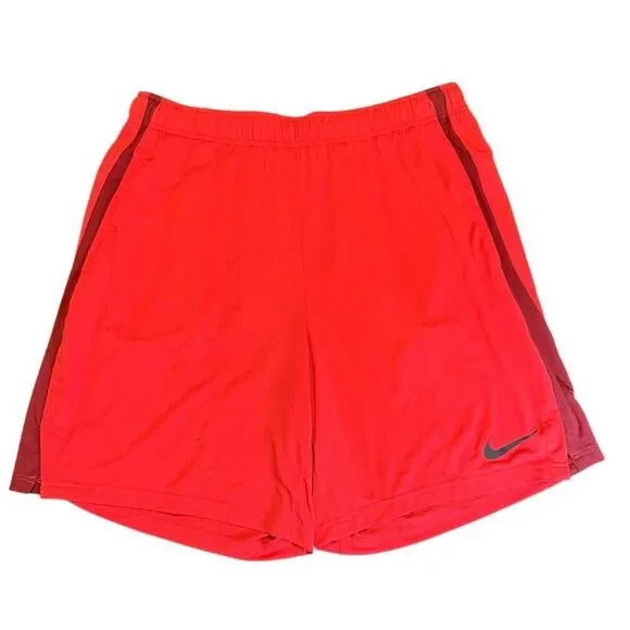Nike Men's Red Dri-Fit Standard Fit Athletic Shorts XL