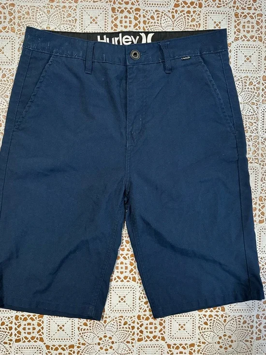 Hurley Navy Chino Shorts Men’s Size 29 Flat Front Casual Skate