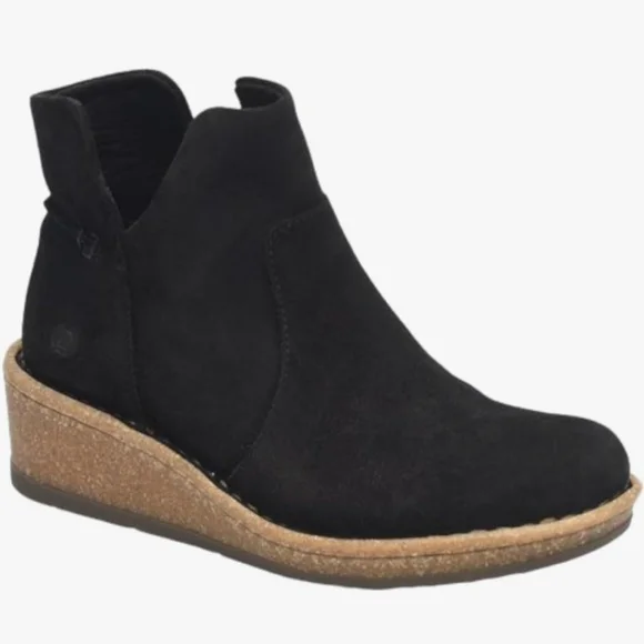 Born Black Suede Ankle Boots