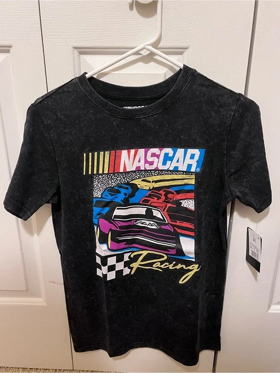 Official Nascar Short Sleeve Tee with Multicolor Racing Graphic