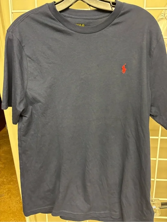 Polo Ralph Lauren Short Sleeve Navy Blue T-Shirt Size YOUTH XL NWOT Red Cotton