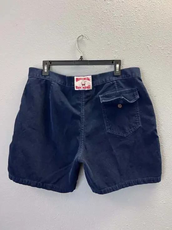 Vintage Birdwell Beach Britches Corduroy Shorts Mens 35 Navy Blue Surf USA 0336