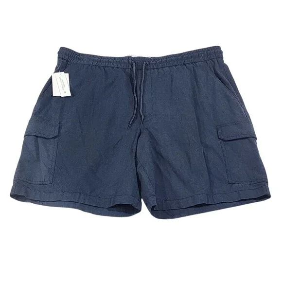 Penguin Mens Slim Fit Stretch Cargo Shorts XL Dark Sapphire Nwt Casual Golf Work