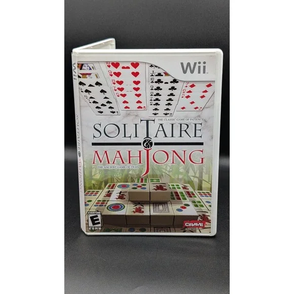 Solitaire & Mahjong (Nintendo Wii, 2009) With Manual