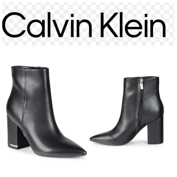 Calvin Klein​Point-Toe Ankle Booties