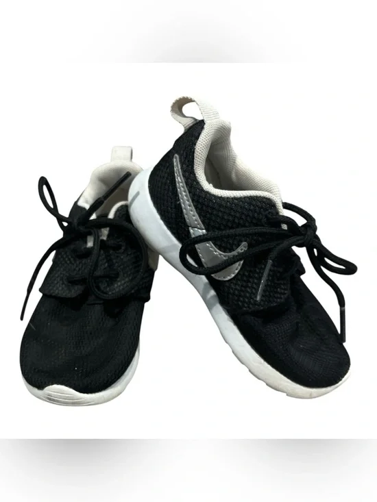 Nike Roshe One Toddler Shoes Size 7C Black Metallic Silver White Sneakers