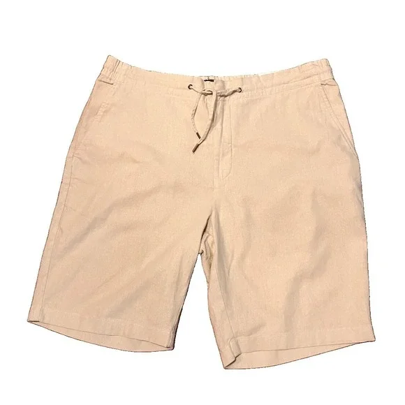 Barbour Shorts NWT Men's Linen Cotton Mix Light Stone Sz38 $110