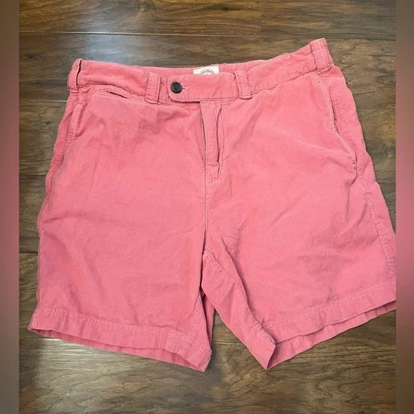 Brooks Brothers Red Fleece Pink Corduroy Shorts Size 34