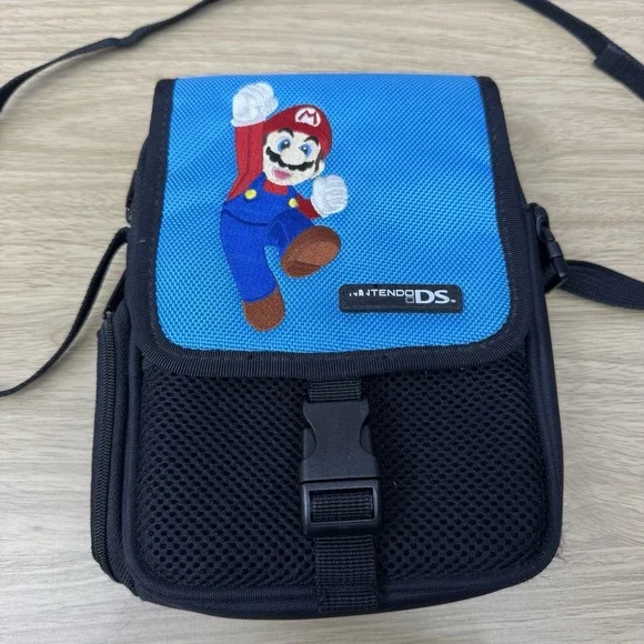 Super‎ Mario Bros Nintendo DS Travel Case Carrying Bag Protector Shoulder Strap