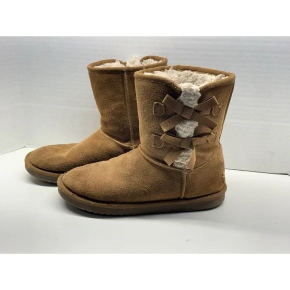 Koolaburra By UGG Women's US 4 Victoria Short‎ Chestnut Faux Fur Boots