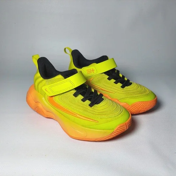Nike Giannis Immortality 2 Basketball Sneaker Kids 11.5 Neon Hook‎ Loop Strap