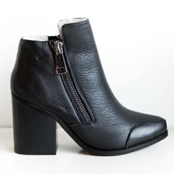 Sol Sana black faux shearling lined ankle boots‎ 41