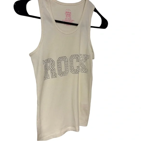 NWT stylish ivory tank with studded 