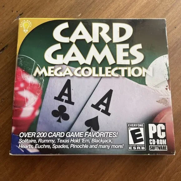 Card Games Mega Collection (PC, 2015) Over 200 Games (Rummy Solitaire Blackjack)