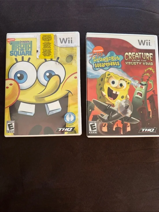 Spongebob Truth or Square and Creature from the Krusty Crab - Nintendo Wii game