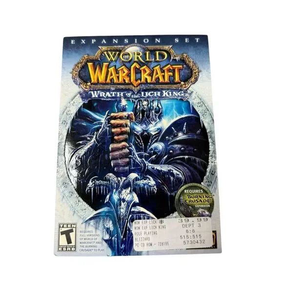 World of Warcraft: Wrath of‎ the Lich King Expansion Set PC Video game CIB
