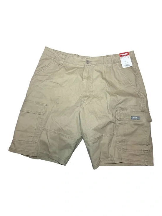 NEW! Wrangler Men's 40x10 Cargo Shorts Stretch Relaxed Fit Khaki