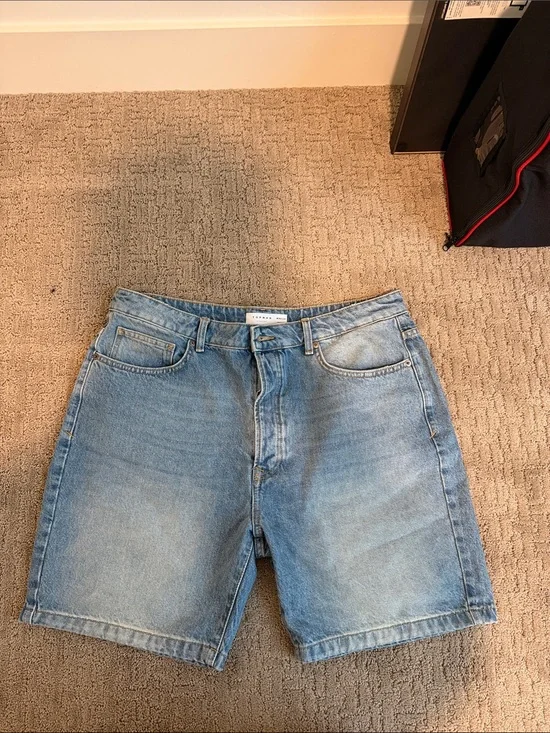 Topman Light Blue Denim Jean Shorts