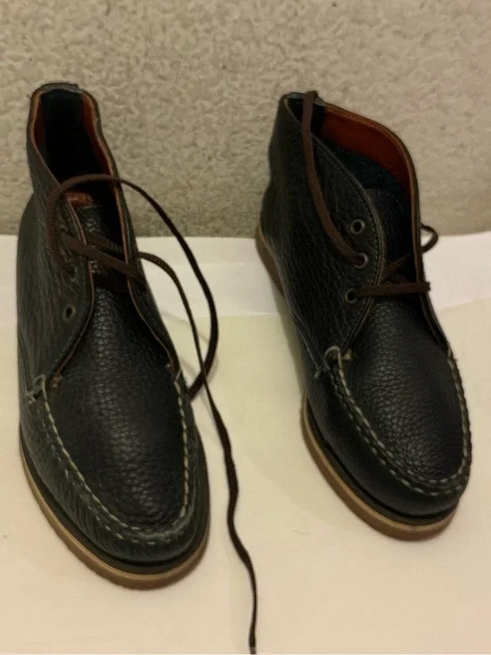 Vintage Dooney & Bourke navy blue  Leather Lace-Up Ankle Booties