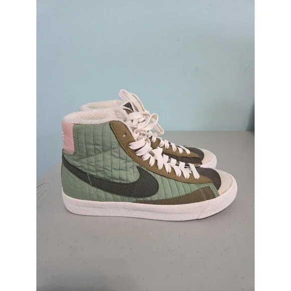 Nike Blazer Mid '77 Premium 'Sequoia Quilt' Olive White DD8024-300 5y