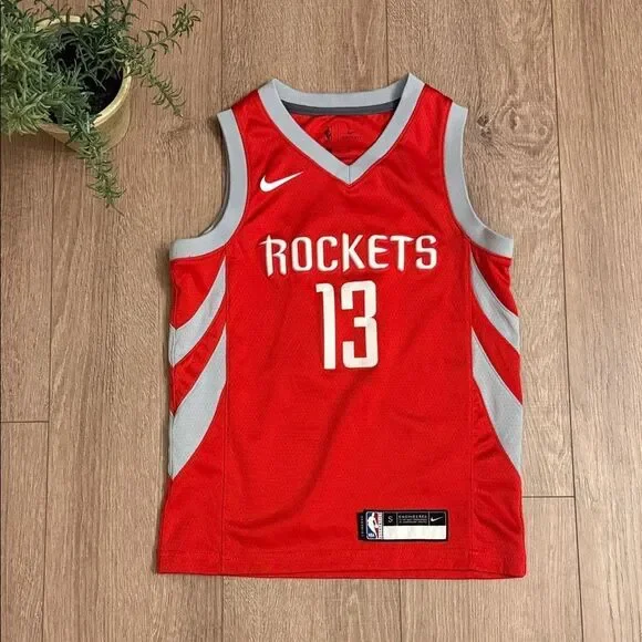 NWOT JAMES HARDEN HOUSTON ROCKETS NIKE JERSEY YOUTH SMALL