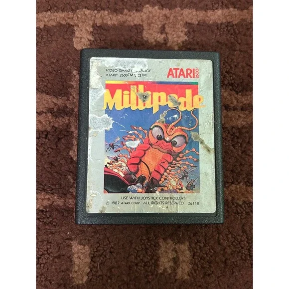 Millipede Atari 2600 Video‎ Game Cartridge 1987 Vintage 26118 Retro Arcade Port