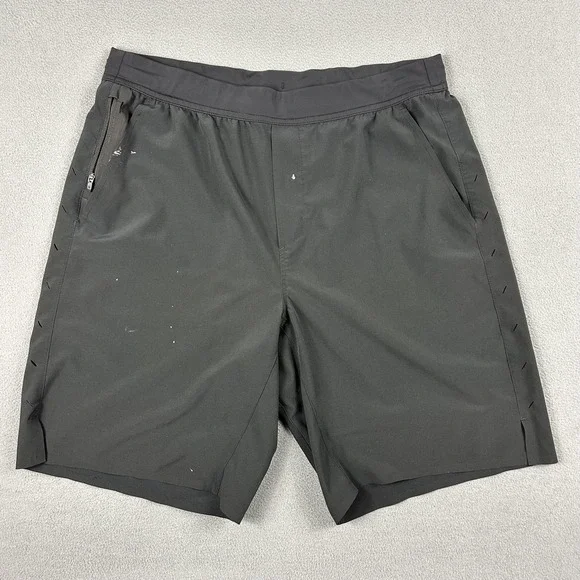 Ten Thousand Shorts Mens Large Black‎ Athletic Running Zipper Pocket Reflective