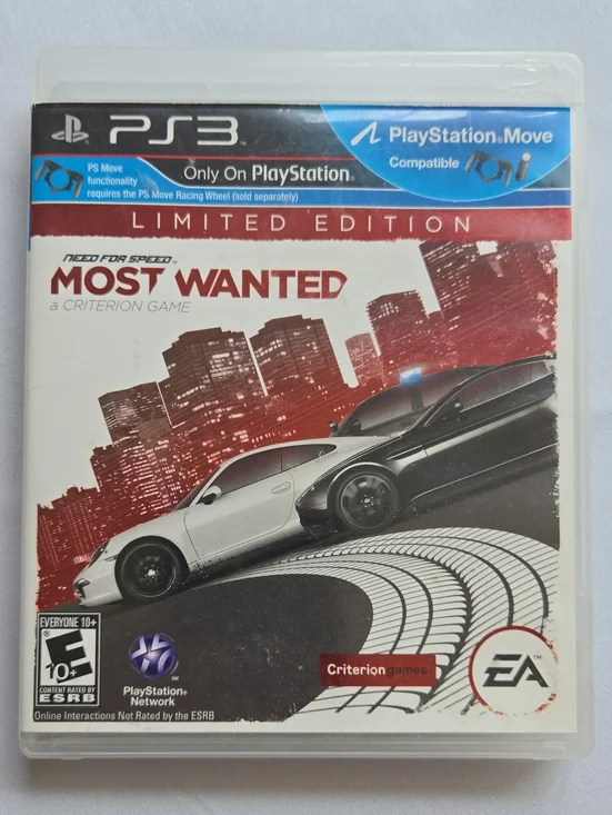 Sony PS3 Need for Speed: Most Wanted - White & Black Artwork