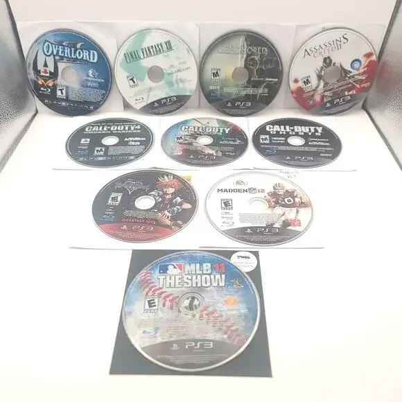 Playstation 3 Lot of 10 Games Overlord Kingdom Hearts Call of Duty Dishonored