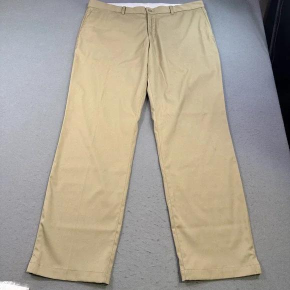 Nike GOLF Pants MEN 38/32 TAN Standard Fit Flat Front Dri Fit Tour