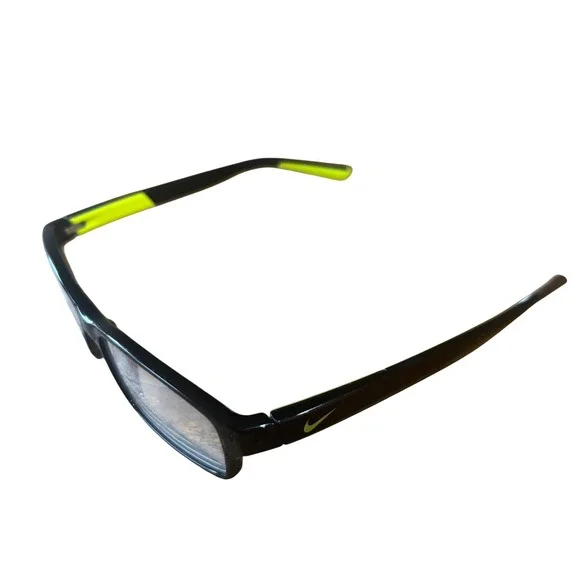 Nike 5534‎ Kids Eyeglasses Frames Black Volt Green Rectangular 48-15-130 015