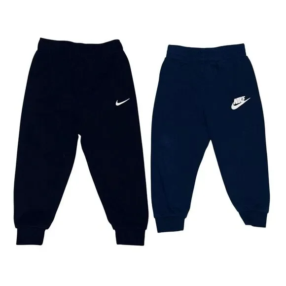 Lot of 2 Nike Joggers Size 18m Toddler Boys Blue‎ Black