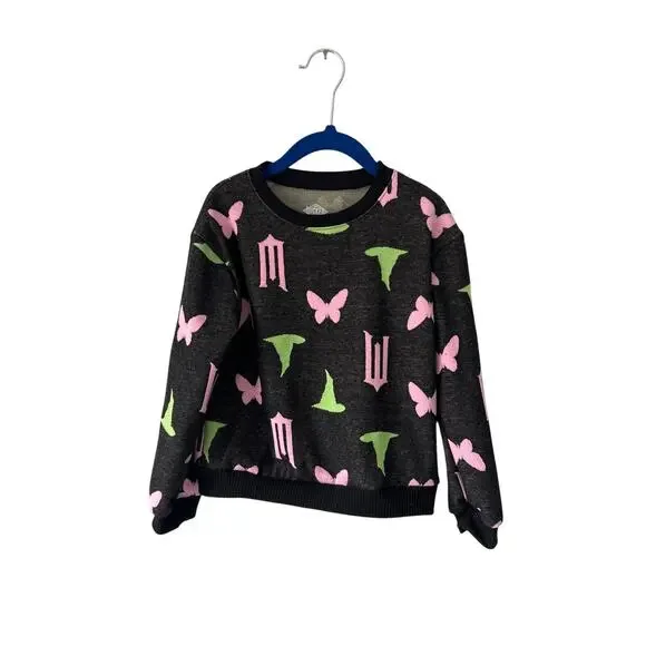Wicked Pink and Green Butterfly Sweatshirt 5T