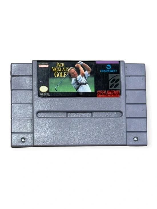 Nintendo Jack Nicklaus Golf Cartridge - Gray Shell with Black Label Accent