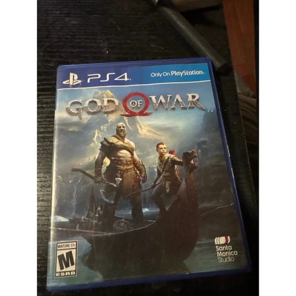 Sony God of War Video Game PS4 Blue Case Excellent Action Adventure Norse