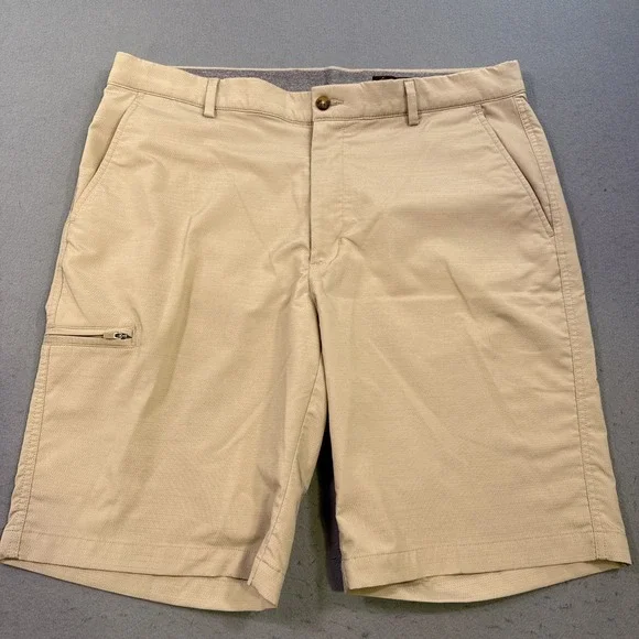 Greg Norman Men's  36 Stretch Golf Shorts  Performance Casual Tan