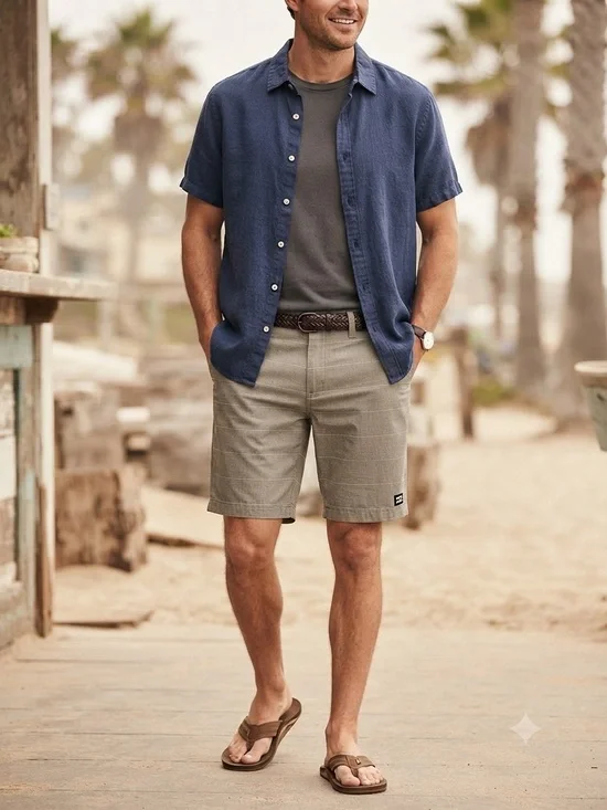 Billabong Crossfire Submersible Men's Stone Green Flat-Front Shorts